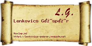 Lenkovics Gáspár névjegykártya